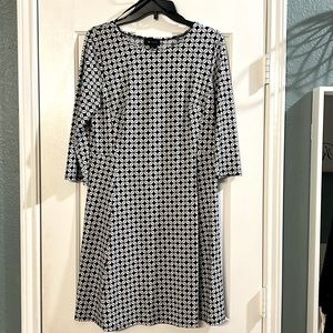 Black and white geometric dress